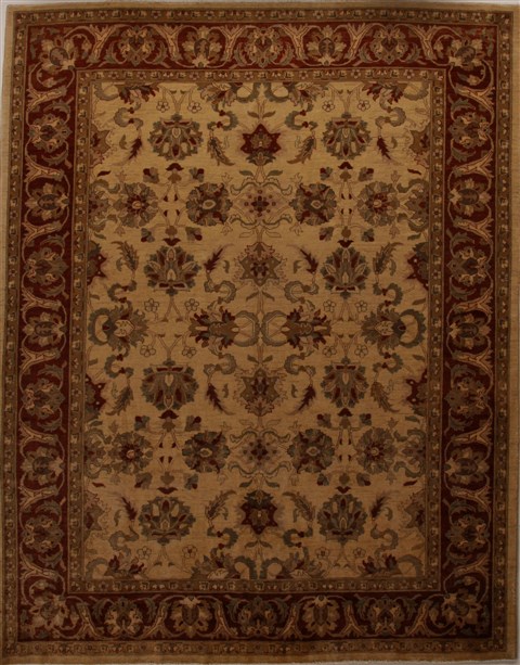Pishavar Beige Hand Knotted 94 X 1111 Area Rug 251-13947 Image 0