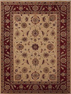 Pishavar Beige Hand Knotted 8'9" X 11'5"  Area Rug 251-13955