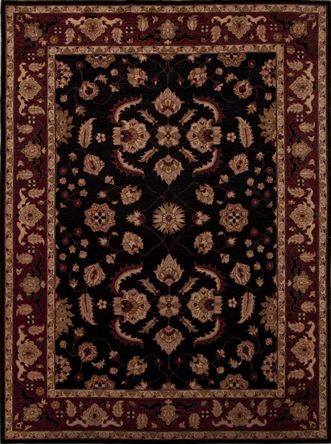 Pishavar Black Hand Knotted 89 X 119 Area Rug 251-13958 Image 0