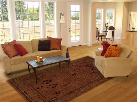 Pishavar Brown Hand Knotted 83 X 110 Area Rug 251-13963 Image 4