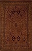 Pishavar Brown Hand Knotted 83 X 110  Area Rug 251-13963 Thumb 0