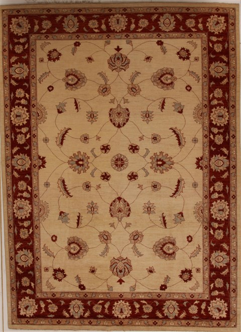Pishavar Beige Hand Knotted 811 X 123  Area Rug 251-13969 Image 0