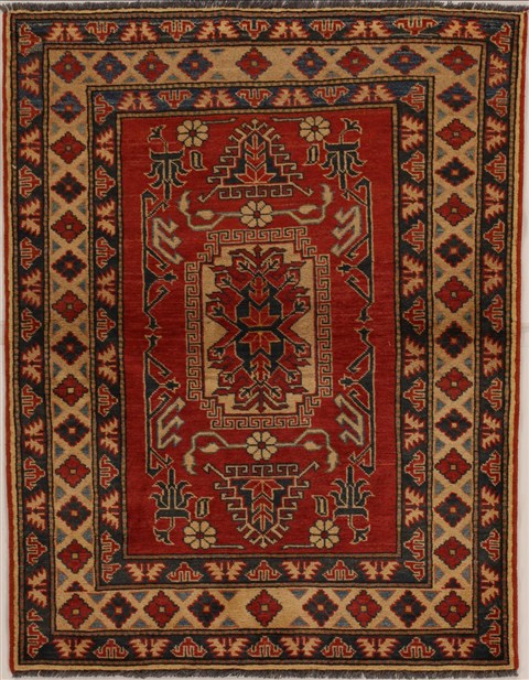 Kazak Red Hand Knotted 35 X 46  Area Rug 251-13999 Image 0