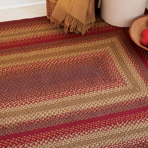 Homespice Jute Braided Rug Red Oval 50 X 80 Area Rug 504128 816-130013 Image 1