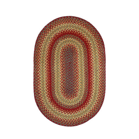 Homespice Jute Braided Rug Red Oval 50 X 80 Area Rug 504128 816-130013 Image 0