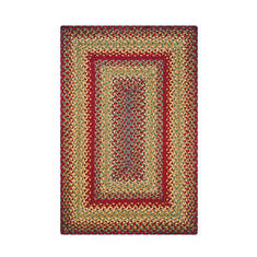 Homespice Jute Braided Rug Red 1'8" X 2'6" Area Rug 511126 816-130017