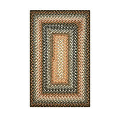Homespice Cotton Braided Rug Black Rectangle 2x4 ft Cotton Carpet 130034