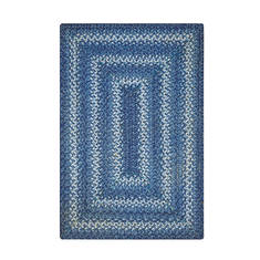 Homespice Jute Braided Rug Blue Rectangle 2x3 ft Jute Carpet 130052