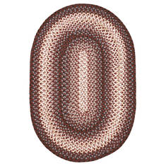 Homespice Ultra Durable Braided Rug Brown Oval 4'0" X 6'0" Area Rug 303127 816-130062