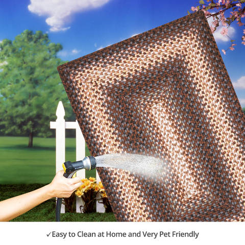 Homespice Ultra Durable Braided Rug Brown 23 X 39 Area Rug 310125 816-130068 Image 4