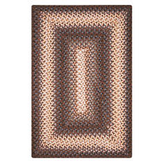 Homespice Ultra Durable Braided Rug Brown Rectangle 5x8 ft Polypropylene Carpet 130072