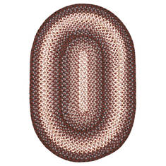 Homespice Ultra Durable Braided Rug Brown Oval 2x3 ft Polypropylene Carpet 130077