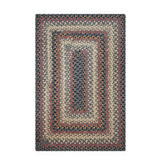 Homespice Cotton Braided Rug Black Rectangle 4x6 ft Cotton Carpet 130091