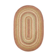 Homespice Jute Braided Rug Beige Oval 4x6 ft Jute Carpet 130101