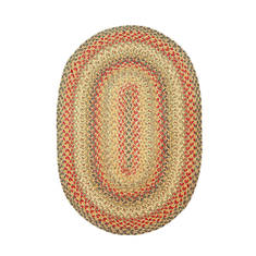 Homespice Jute Braided Rug Multicolor Oval 2x3 ft Jute Carpet 130156