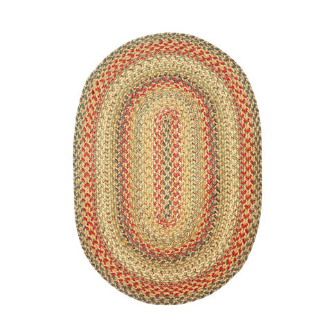 Homespice Jute Braided Rug Multicolor Oval 60 X 90 Area Rug 505095 816-130160 Image 0