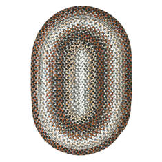 Homespice Ultra Durable Braided Rug Grey Oval 2x3 ft Polypropylene Carpet 130198