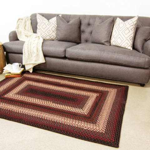 Homespice Ultra Durable Braided Rug Black 23 X 39 Area Rug 310248 816-130227 Image 1