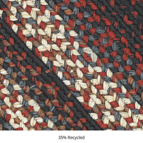 Homespice Ultra Durable Braided Rug Black 23 X 39 Area Rug 310248 816-130227 Image 2