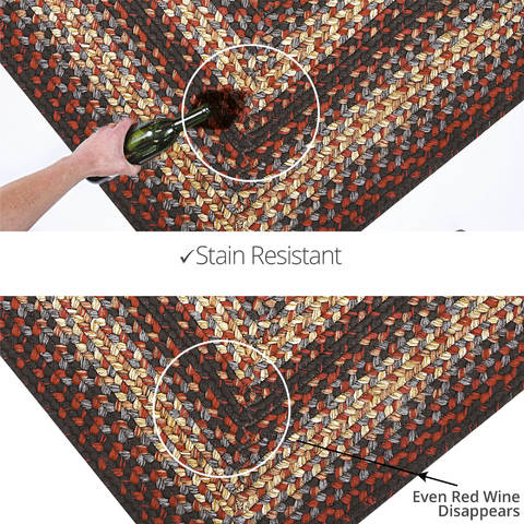 Homespice Ultra Durable Braided Rug Black 23 X 39 Area Rug 310248 816-130227 Image 3