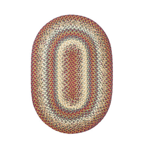 Homespice Cotton Braided Rug Red Oval 60 X 90 Area Rug 405074 816-130243 Image 0