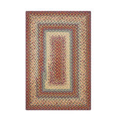 Homespice Cotton Braided Rug Red Rectangle 2x4 ft Cotton Carpet 130247