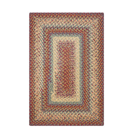 Homespice Cotton Braided Rug Red Rectangle 4x6 ft Cotton Carpet 130250