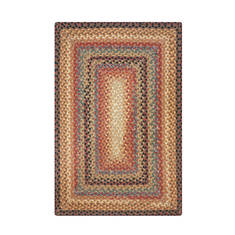 Homespice Cotton Braided Rug Brown Rectangle 2x4 ft Cotton Carpet 130274