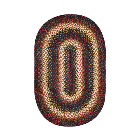 Homespice Jute Braided Rug Black Oval 40 X 60 Area Rug 503565 816-130301 Image 0