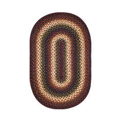 Homespice Jute Braided Rug Black Oval 4x6 ft Jute Carpet 130301