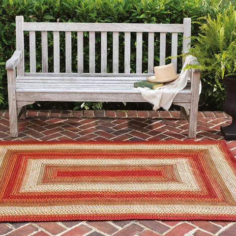 Homespice Ultra Wool Braided Rug Red 18 X 26 Area Rug 711021 816-130313 Image 1