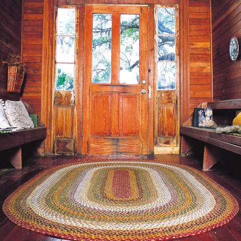 Homespice Cotton Braided Rug Red 23 X 39 Area Rug 410160 816-130329 Image 1