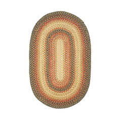 Homespice Jute Braided Rug Beige Oval 1'8" X 2'6" Area Rug 501042 816-130374