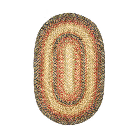 Homespice Jute Braided Rug Beige Oval 40 X 60 Area Rug 503046 816-130376 Image 0