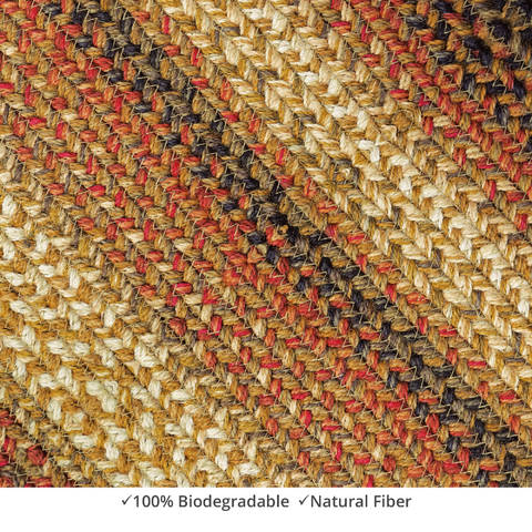 Homespice Jute Braided Rug Beige Oval 60 X 90 Area Rug 505040 816-130378 Image 2