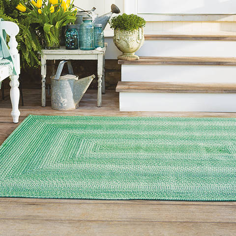 Homespice Ultra Wool Braided Rug Green 23 X 39 Area Rug 712134 816-130397 Image 1