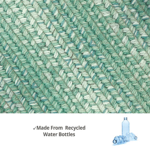 Homespice Ultra Wool Braided Rug Green 23 X 39 Area Rug 712134 816-130397 Image 2