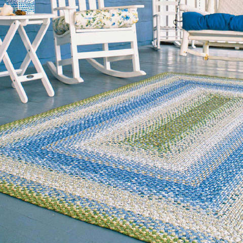 Homespice Cotton Braided Rug Blue 60 X 90 Area Rug 415295 816-130417 Image 1