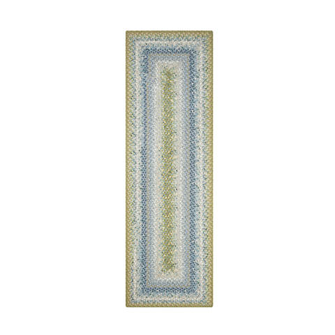Homespice Cotton Braided Rug Blue Runner 26 X 60 Area Rug 417299 816-130419 Image 0