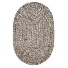 Homespice Ultra Durable Braided Rug Grey Oval 2x3 ft Polypropylene Carpet 130423