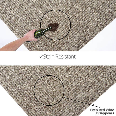 Homespice Ultra Durable Braided Rug Grey 18 X 26 Area Rug 322562 816-130442 Image 3
