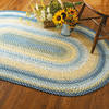 Homespice Cotton Braided Rug Blue Oval 23 X 39 Area Rug 400314 816-130450 Thumb 1