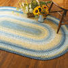 Homespice Cotton Braided Rug Blue Oval 30 X 50 Area Rug 402318 816-130452 Thumb 1