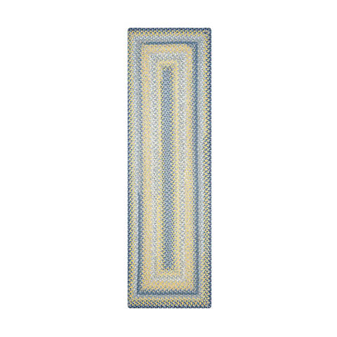 Homespice Cotton Braided Rug Blue Runner 26 X 60 Area Rug 417312 816-130466 Image 0