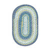 Homespice Cotton Braided Rug Blue Oval 26 X 60 Area Rug 407306 816-130491 Thumb 0