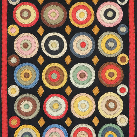 Homespice Penny Rug Black Runner 26 X 60 Area Rug 427830 816-130533 Image 2