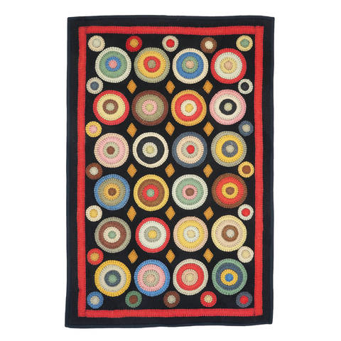 Homespice Penny Rug Black Runner 26 X 60 Area Rug 427830 816-130533 Image 0