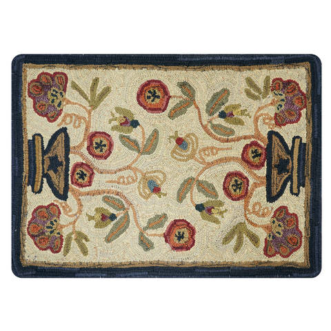  Homespice 20x30” Multi Color Rect. Braided Rug