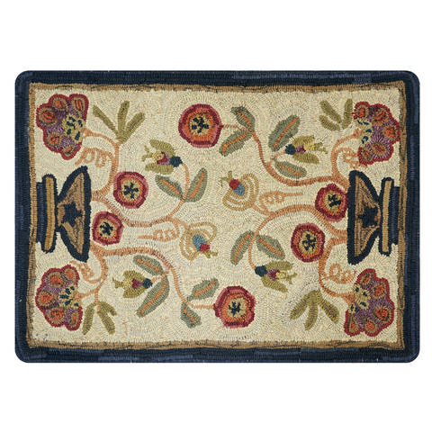 Homespice Hooked Rug Multicolor 20 X 30 Area Rug 121011 816-130547 Image 0