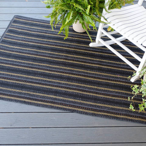 Homespice Avenue Ultra Durable Braided Rug Black 18 X 26 Area Rug 322722 816-130593 Image 1